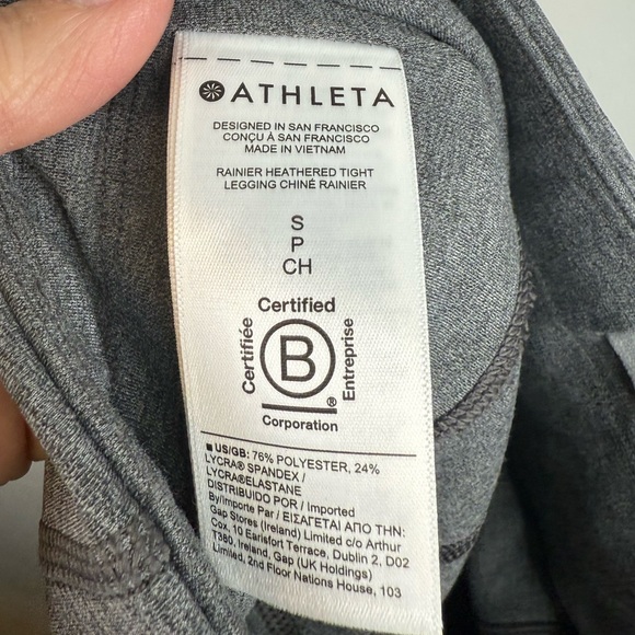 NWT Athleta Rainier Heathered Tight Leggings Heather Grey Small - Picture 10 of 13